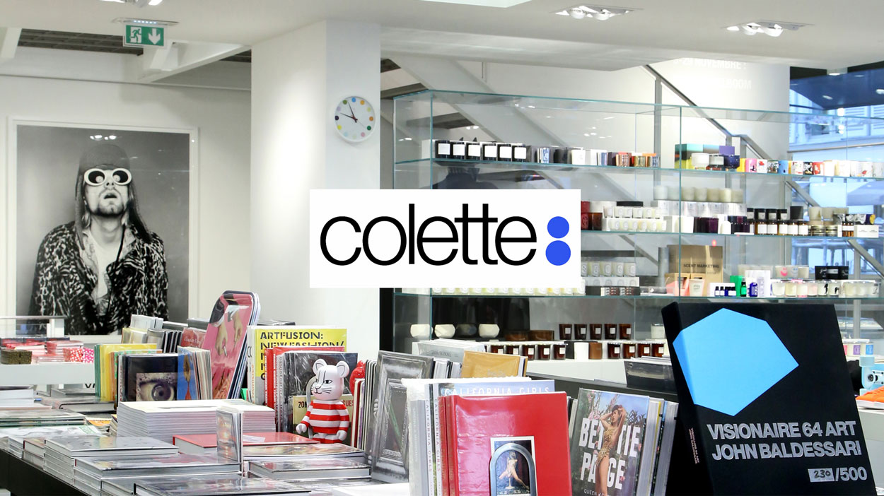 colette store book section showing colette logo